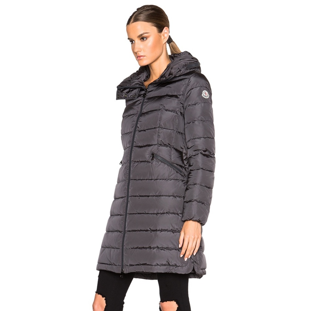 Moncler Flammette High-Neck Puffer Coat NWOT